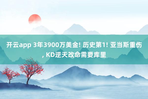 开云app 3年3900万美金! 历史第1! 亚当斯重伤, KD逆天改命需要库里