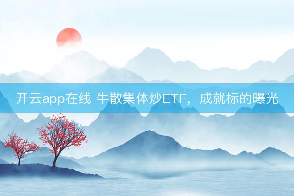 开云app在线 牛散集体炒ETF,成就标的曝光