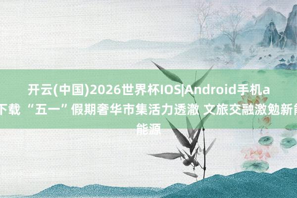 开云(中国)2026世界杯IOS|Android手机app下载 “五一”假期奢华市集活力透澈 文旅交融激勉新能源