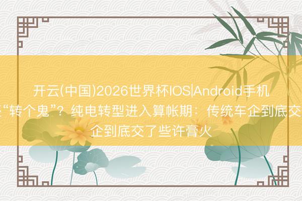 开云(中国)2026世界杯IOS|Android手机app下载 还“转个鬼”？纯电转型进入算帐期：传统车企到底交了些许膏火