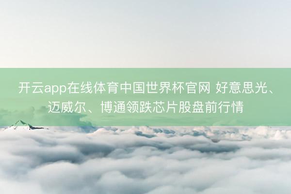 开云app在线体育中国世界杯官网 好意思光、迈威尔、博通领跌芯片股盘前行情
