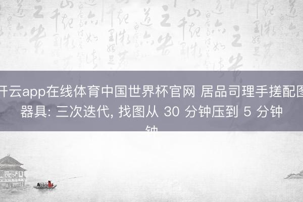 开云app在线体育中国世界杯官网 居品司理手搓配图器具: 三次迭代， 找图从 30 分钟压到 5 分钟